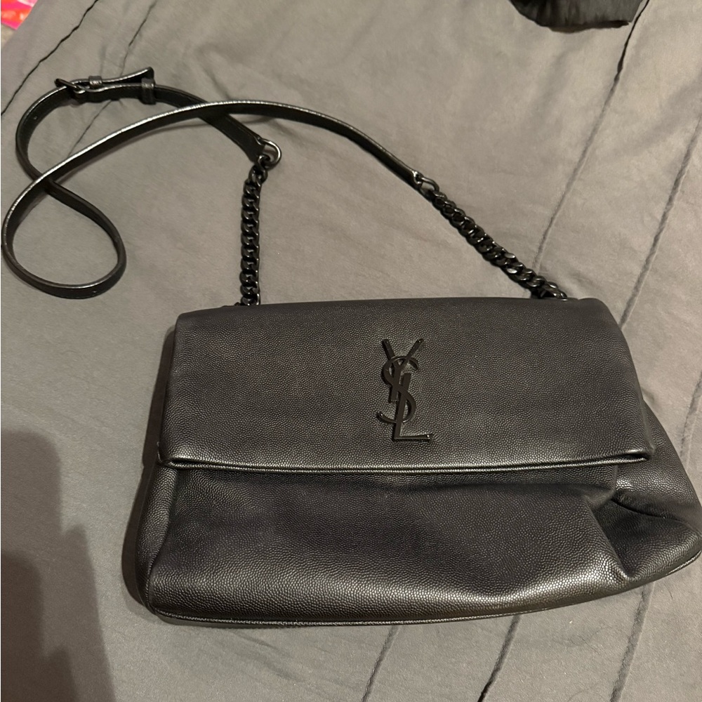YSL Black Leather Shoulder Bag